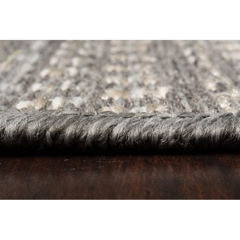 Tapis intérieur / extérieur gris clair de style Sud-Ouest Pennock, Rectangle 3 pi 11 po x 5 pi 7 po
