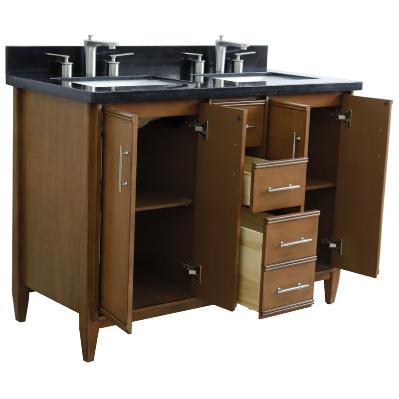 Ensemble de meuble-lavabo double 49 po Hayse, Noir
