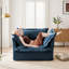 Fauteuil à revêtement antidérapant avec 1 grand coussin de dossier et 2 grands coussins décoratifs, canapé-lit simple à siège profond confortable, plusieurs grands coussins moelleux, tissu-1903156191