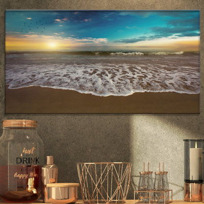 Ocean Waves at Sunrise - Reproduction de photo sur toile tendue