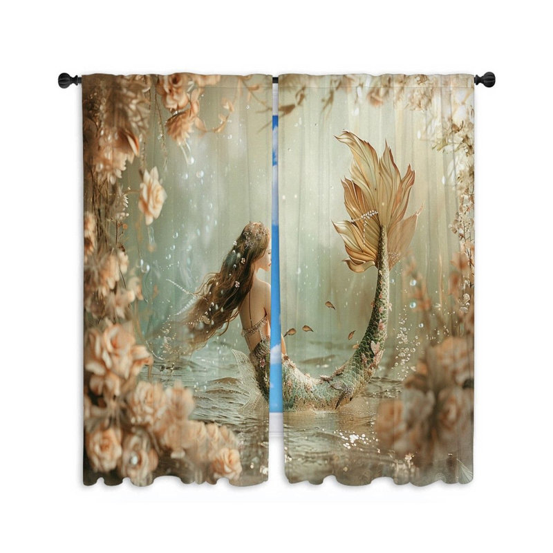 Paire de rideaux obscurcissant en polyester, L 40 po x L 63 po