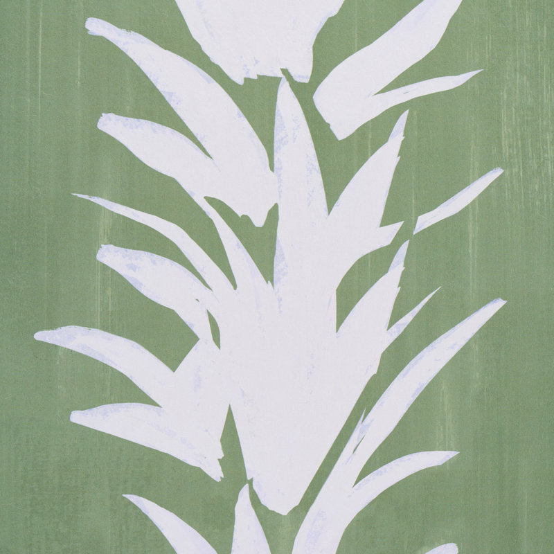 Schumacher x Backdrop White Lotus Wallpaper, Soft Green, Paper