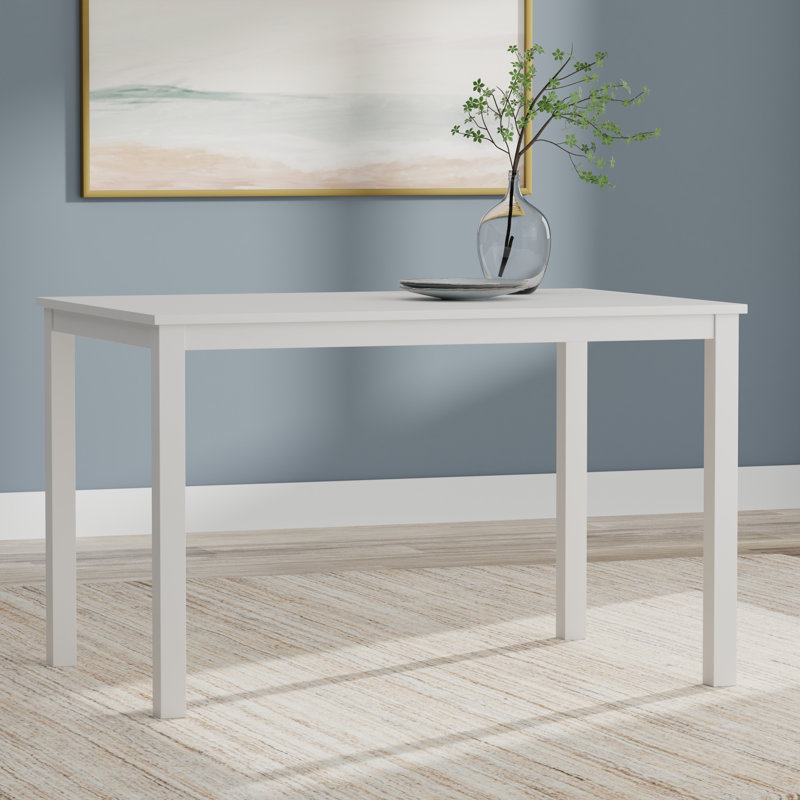 Table de salle à manger Javarrie, Blanc, Blanc
