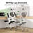 White & Black Ergonomic Office Chair, Home Office Desk Chair, With Headrest, High Back Computer Chair, Armrests And Adjustable Lumbar Support For Home Office Study Room-396486439-396486441
