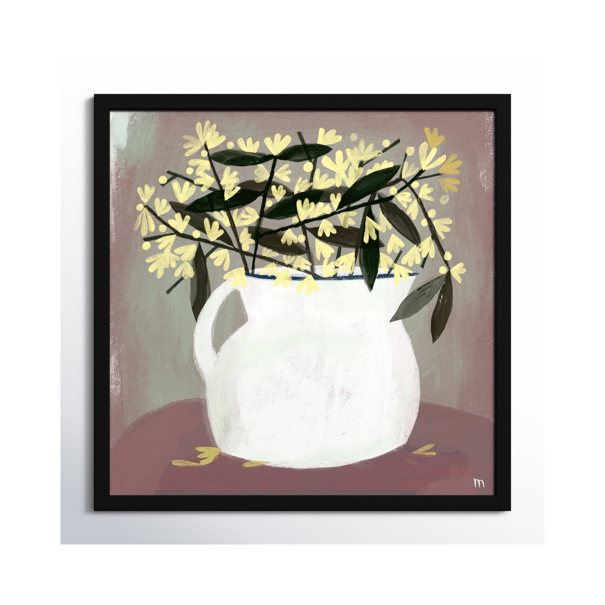 Calycanthus by StudioM, 44" H x 44" W x 1.25" D, Black
