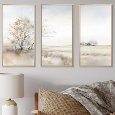 «Countryside Minimal Scenery II», ensemble d'art sur toile