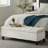 Button - Tufted And Diamond - Stitched Storage Ottoman, Beige-357518304