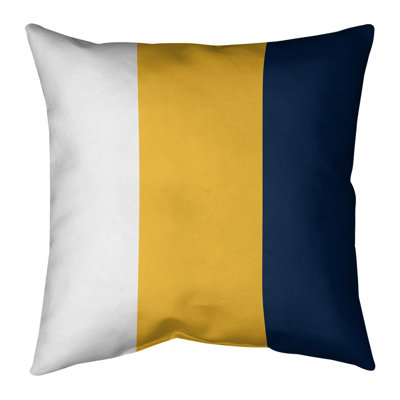 Striped Cotton Blend Reversible Pillow Cover