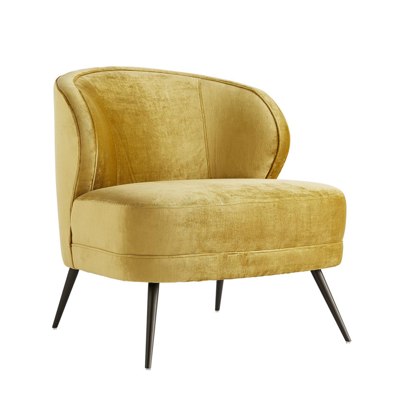 Kitts Barrel Chair, Marigold Velvet