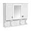 Armoire à pharmacie murale 35 po x 28 po, armoire de salle de bain à miroir avec tablettes ouvertes, rangement moderne-2024930599