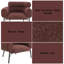 Chaise en tweed marron idéale pour les chambres à coucher relaxantes