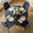 4 - Person Dining Table Sets With Round Table & 4 Upholstered Chenille Chairs-1869284071