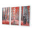 Ensemble de salon d'art mural forêt rouge Panorama I - forêt-107201339-107201342