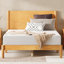 Mid Century Solid Wood Platform Full Bed Frame With Wood Slat Support, Natural-1904663221-1904663223