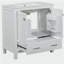 Meuble-lavabo de 30 po avec lavabo simple, installation combinée de lavabo, armoire de rangement de salle de bain avec 2 portes et 1 tiroir, fermeture en douceur, rangement multifonctionnel, structure en bois massif