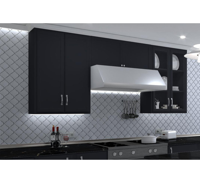 Viola 5" Arabesque Glass Wall Tile, Quentin Glossy