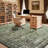 8'X10' Washable Floral Area Rug with Non-Slip Backing Green-122570919-118230706