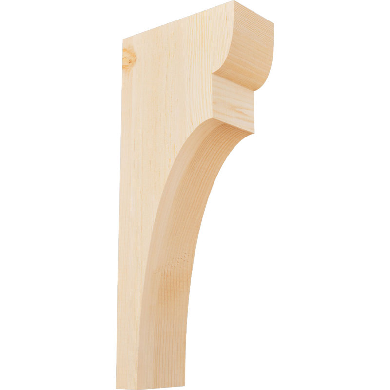Yorktown Corbel, H 28 po x l 5,5 po x P 12 po, Sapin de Douglas, Lisse