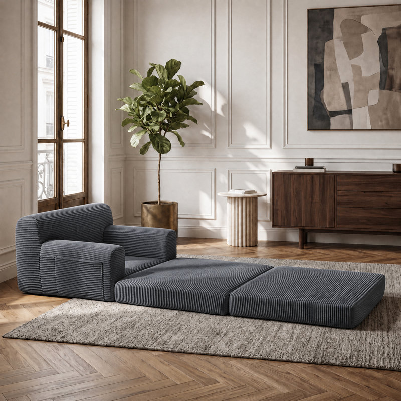 Canapé-lit modulaire à compression Boneless, Gris