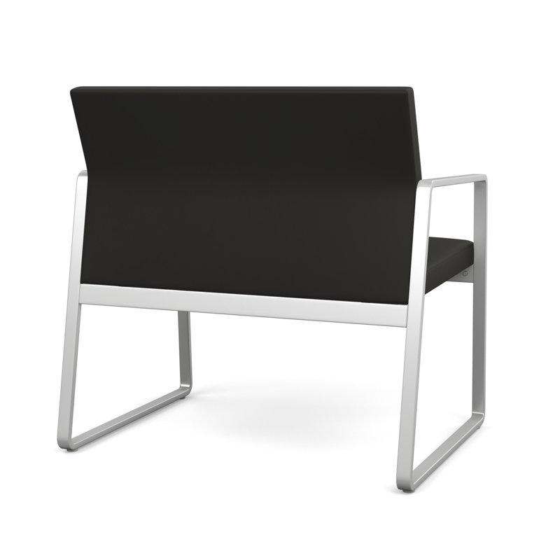 Fauteuil de bureau Gansett, Argent, Vinyle gris anthracite Patriot Plus