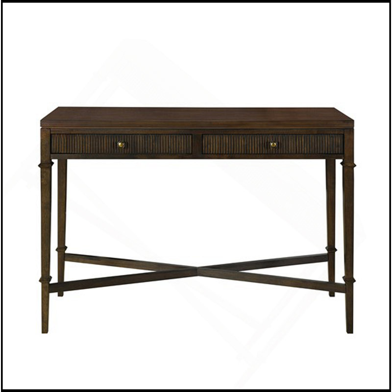 Console de rangement cannelée à 2 tiroirs