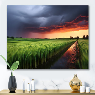 Tempête à la ferme, paysage I - tempêtes, art mural