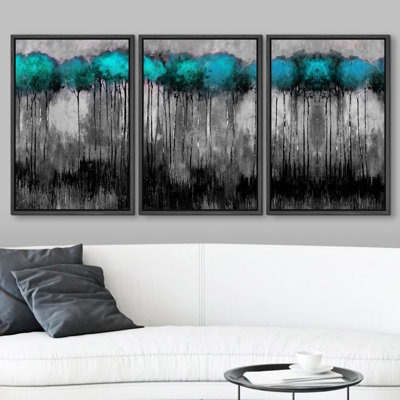 Abstrait arbre gris forêt avec décorations murales pour le salon de la chambre à coucher