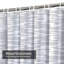 Rideau de douche monochrome blanc sans couture avec 12 crochets Line-129035617