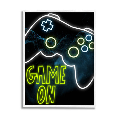 "Game On Neon", estampe numérique encadrée par Marcus Prime