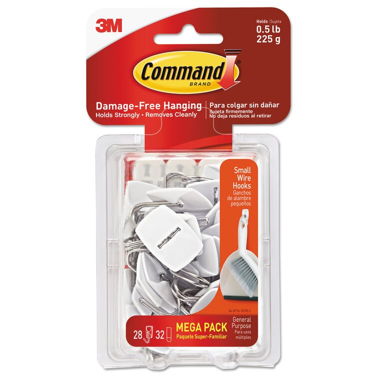 Command™ Clear Small Wire Hooks