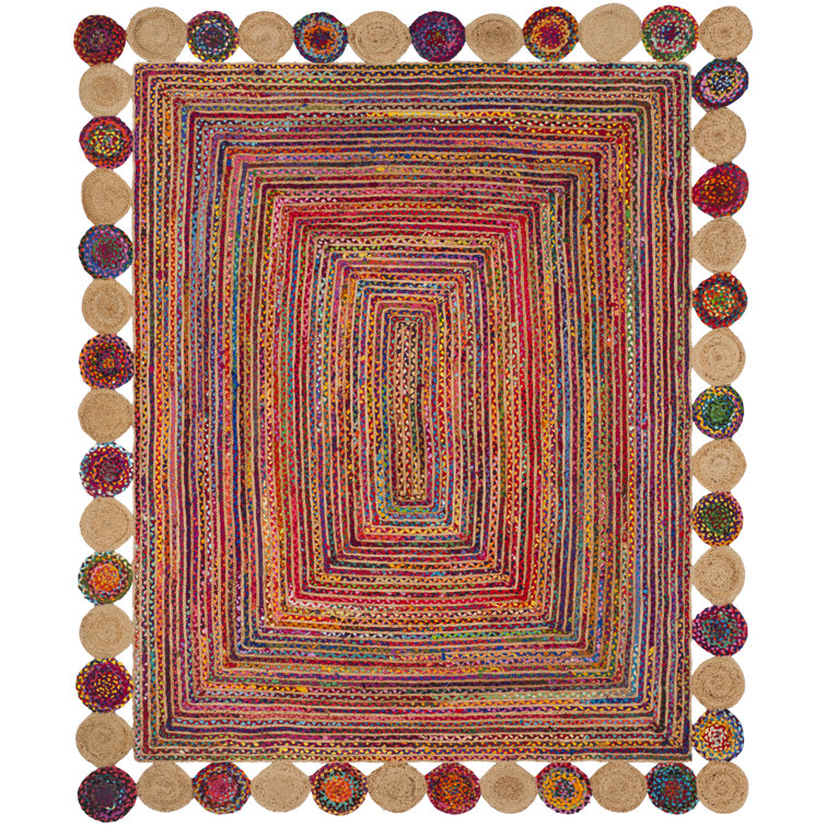 Herzig Hand-Woven Flatweave Red Area Rug