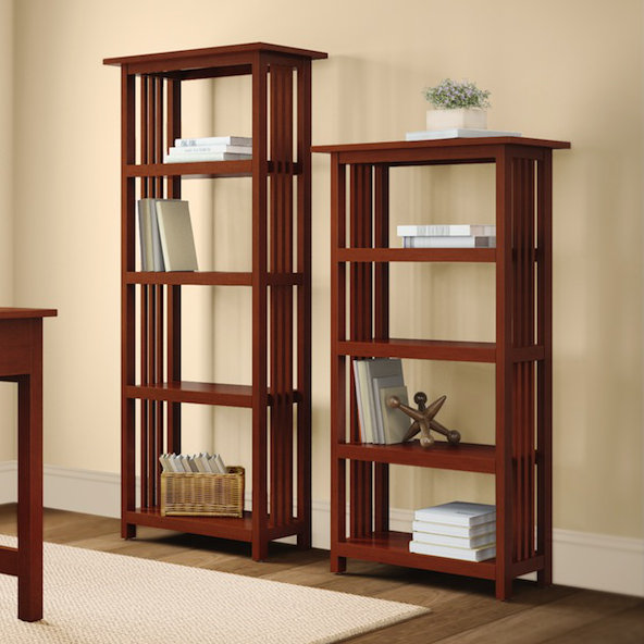 61cm W Standard Bookcase, H122 x W61 x D36cm, Cherry