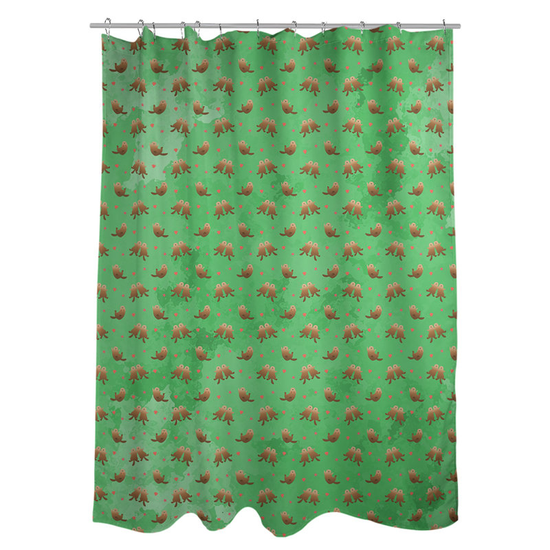 Rideau simple sower katelyn elizabeth sea panneaux, Vert
