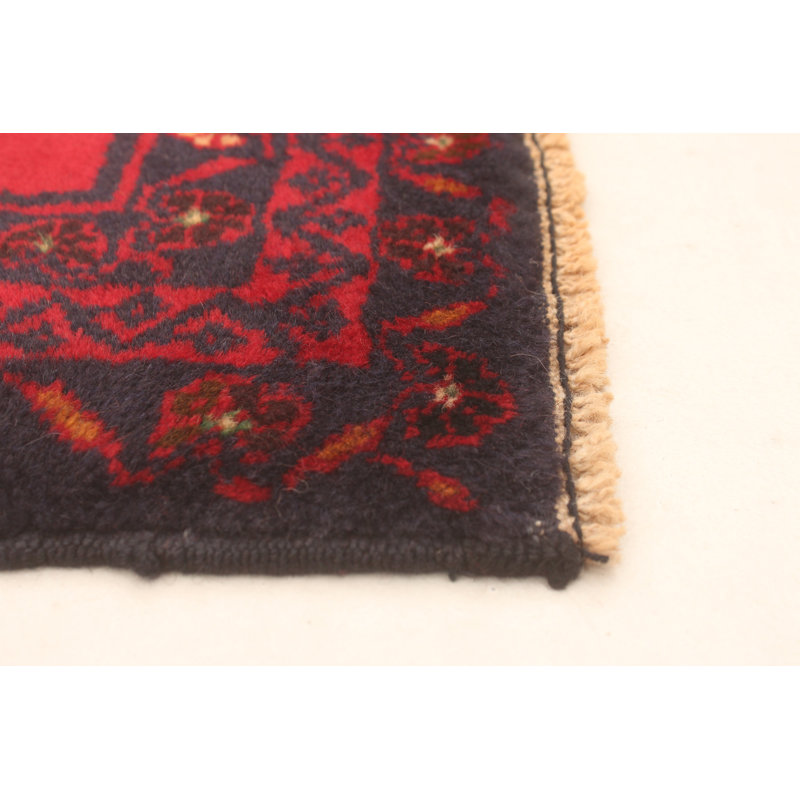 Tapis rouge foncé Lynnisha 3 pi 6 po x 6 pi 3 po