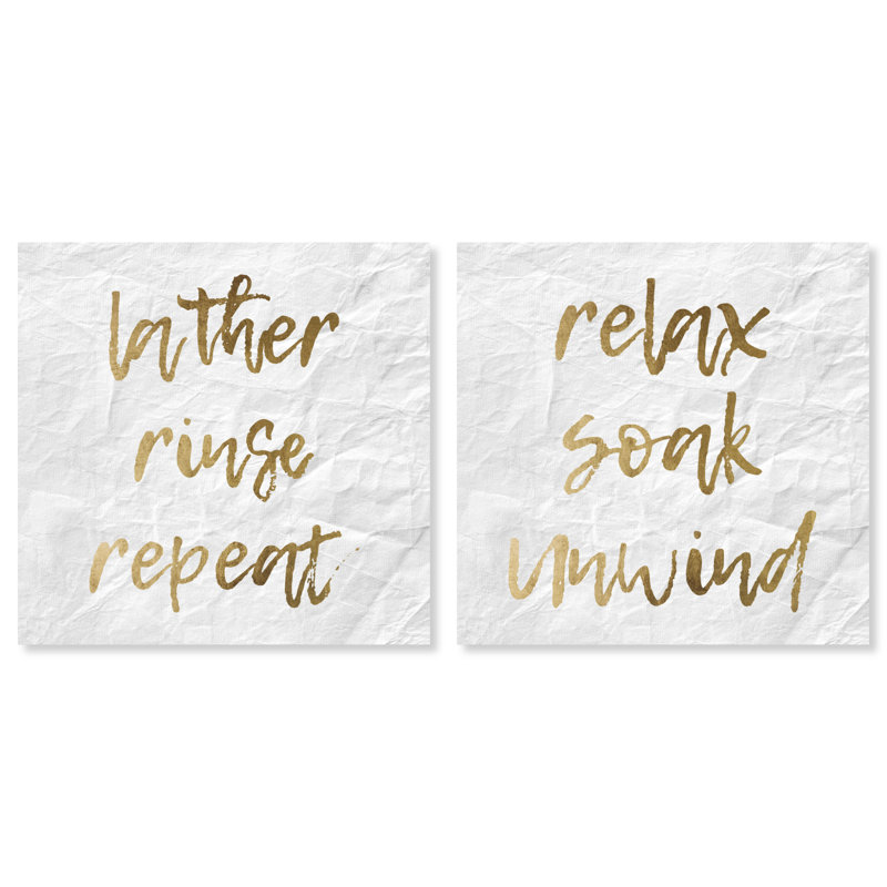 Soak and Unwind - Ensemble de 2 reproductions sur toiles tendues, H 12 po x l 24 po x P 0,8 po