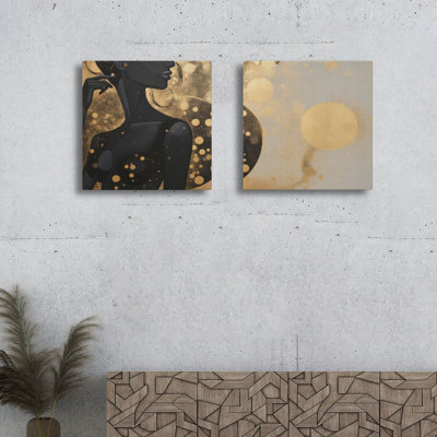 Peinture décorative sur toile (2 pièces)