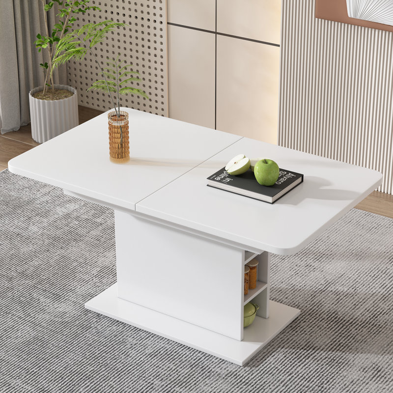 Extendable Dining Table, White