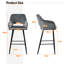 Candace Upholstered Counter Stool with Metal Frame-1593295927