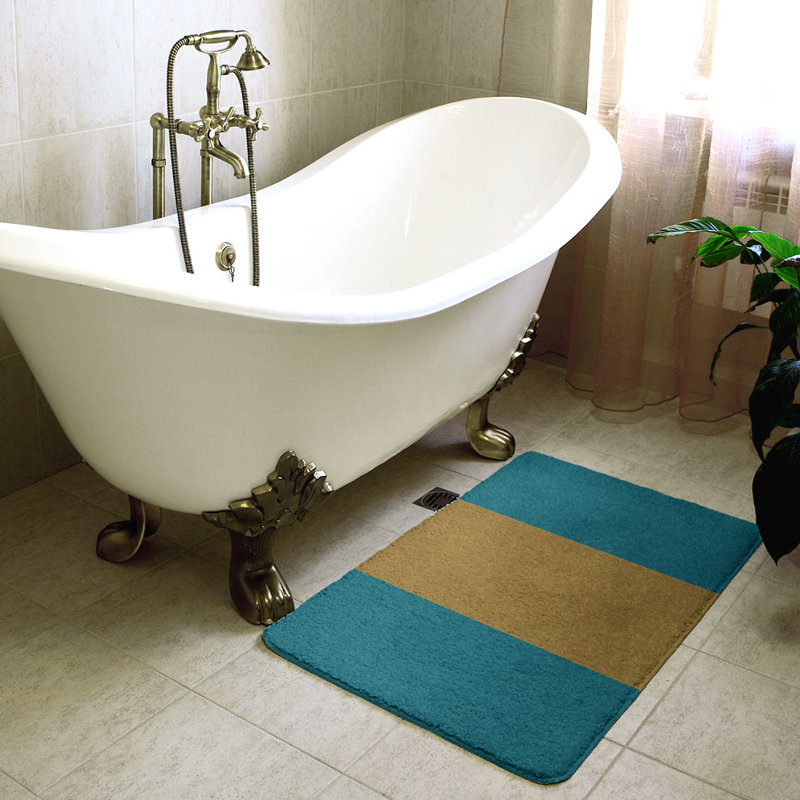 Tapis pour salle de bain Tennessee, l 21 po x L 34 po, Soleil toscan / bleu océan