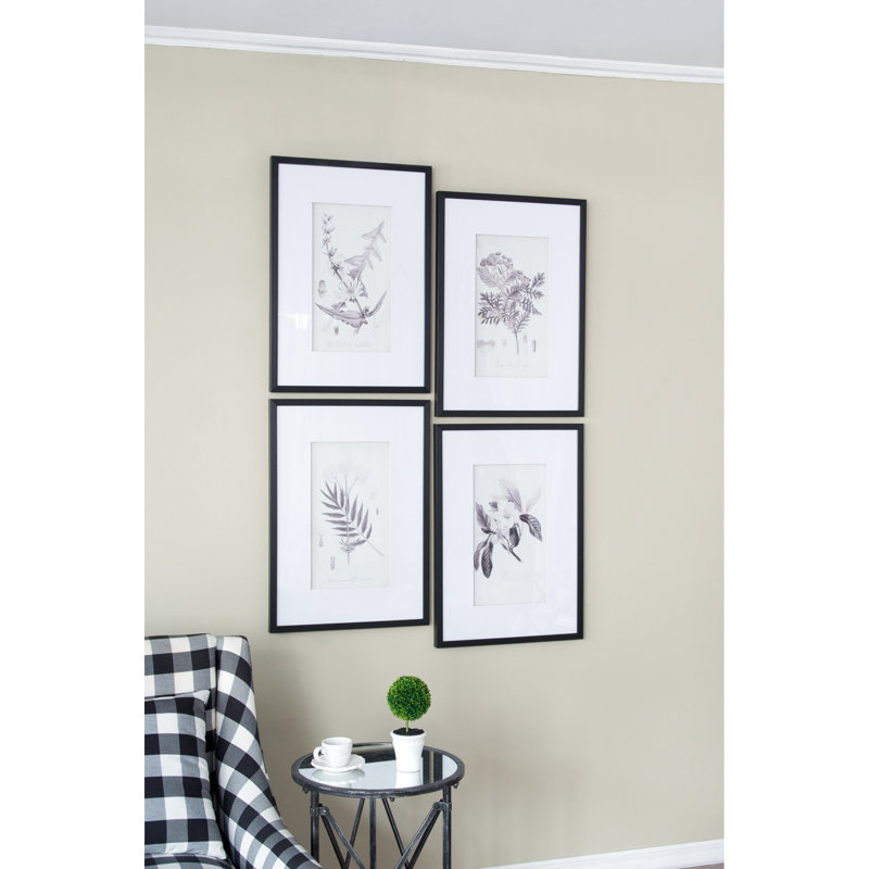 4 pièces d'art mural pour la maison - Botanical Designs 20 po x 28 po, décoration de chambre à coucher, de 4, 20