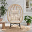 Fauteuil œuf en tissu et osier de terrasse H 55 po Ecolistro