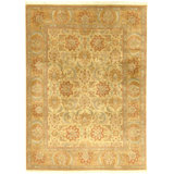 High-Quality Hand-Knotted Cream And Gold Area Rug