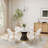 Ryding Modern Round Sintered Stone Dining Table with Rotating Tray-1229869849-1258207812