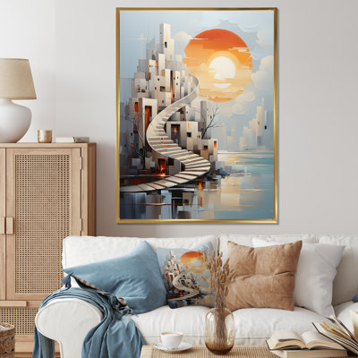 Château solaire surréel - art mural surréalisme