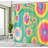 Tressel Psychedelic Shower Curtain Outer Space Retro Green Yellow-1885746134