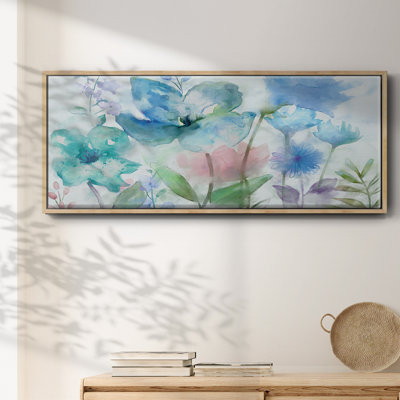 Mingled Blues- Framed Canvas