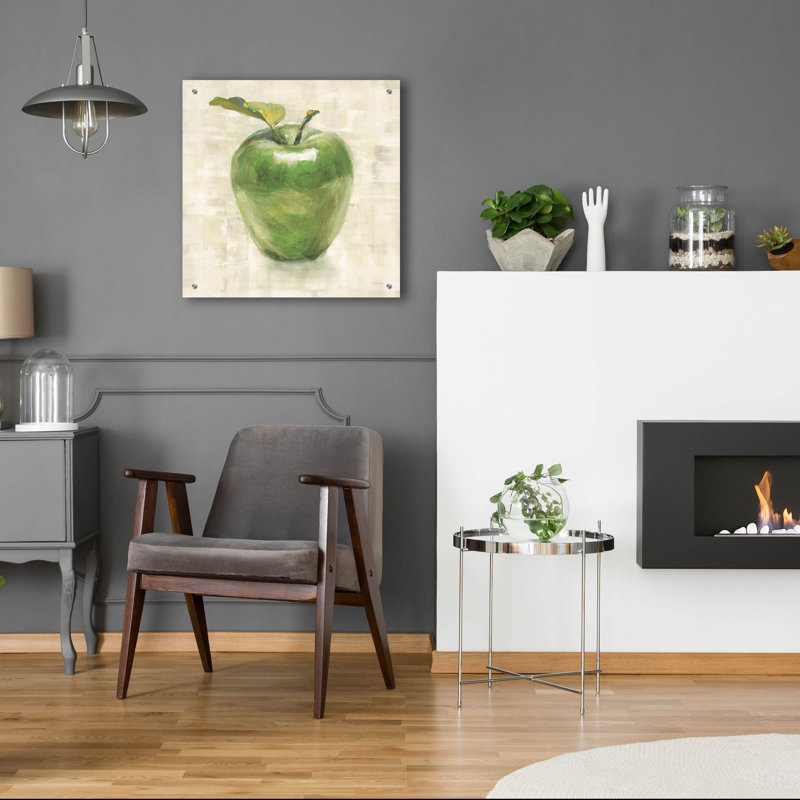  «Green Apple» par Danhui Nai, art mural en verre acrylique, 24 po x 24 po