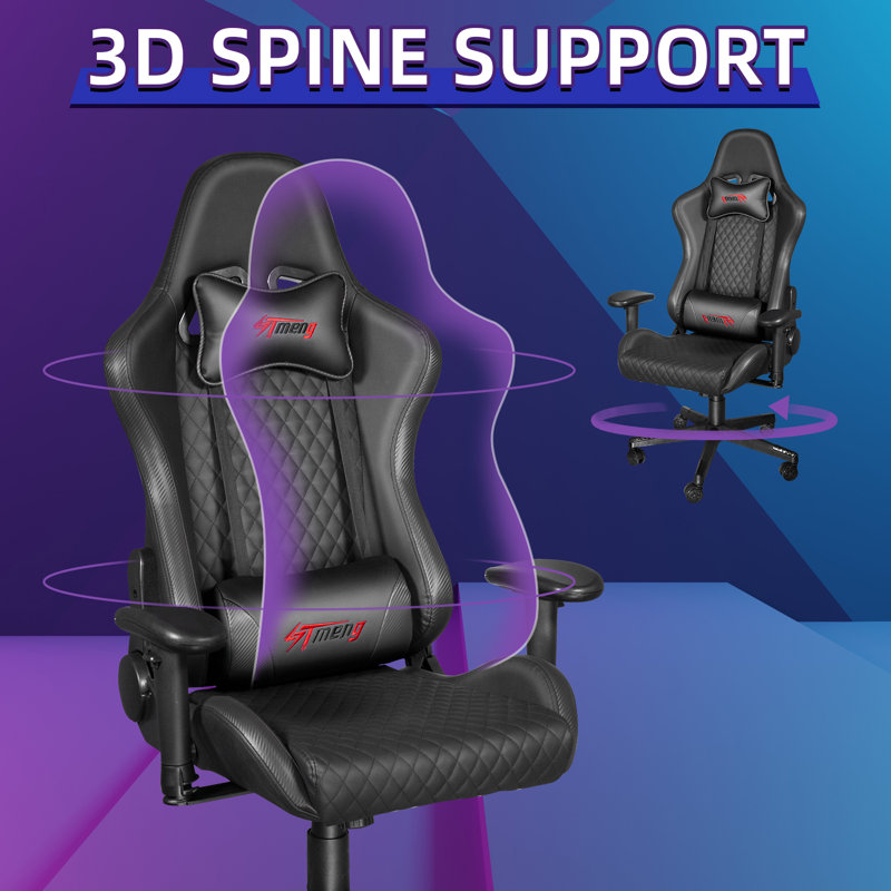 Fauteuil de jeu PC et de course, Noir