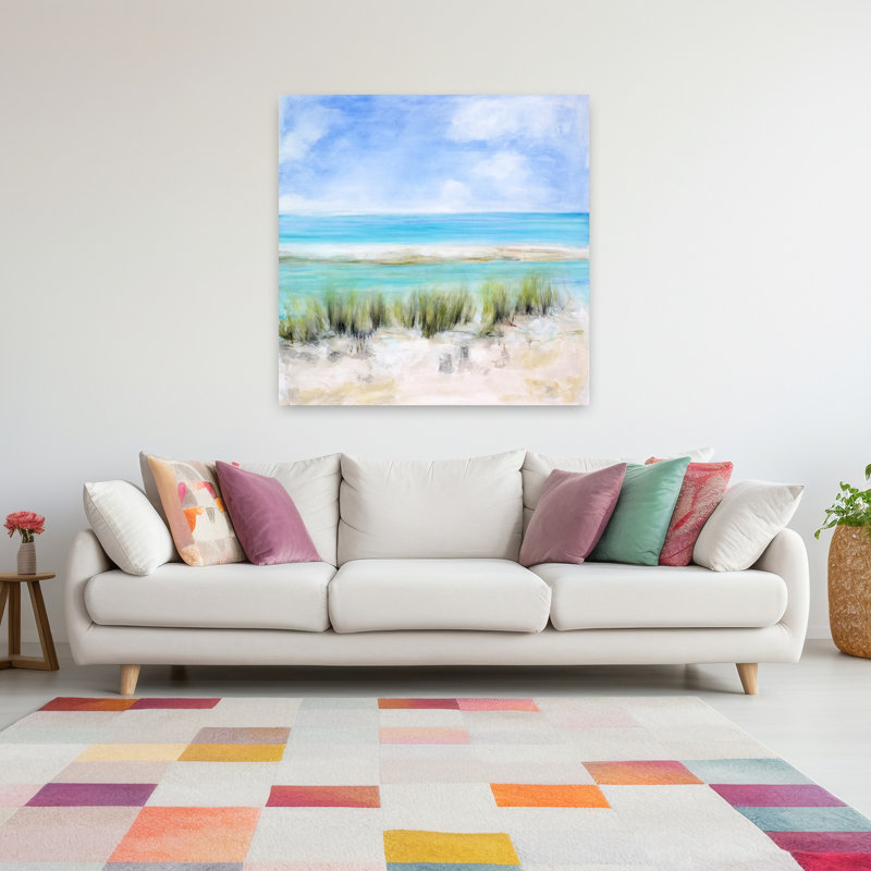 Île de Captiva, art océanique côtier abstrait, H 48 po x l 48 po