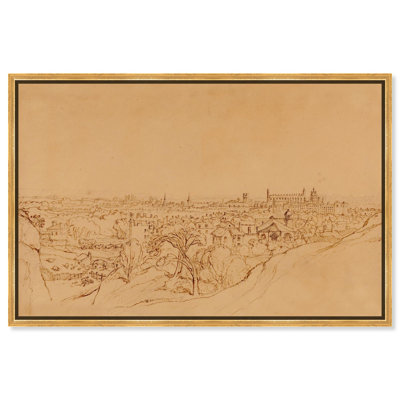 View of Cambridge Canvas Vintage Illustration by Art Remedy